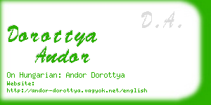 dorottya andor business card